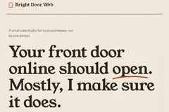 Screenshot of the Bright Door Web home page